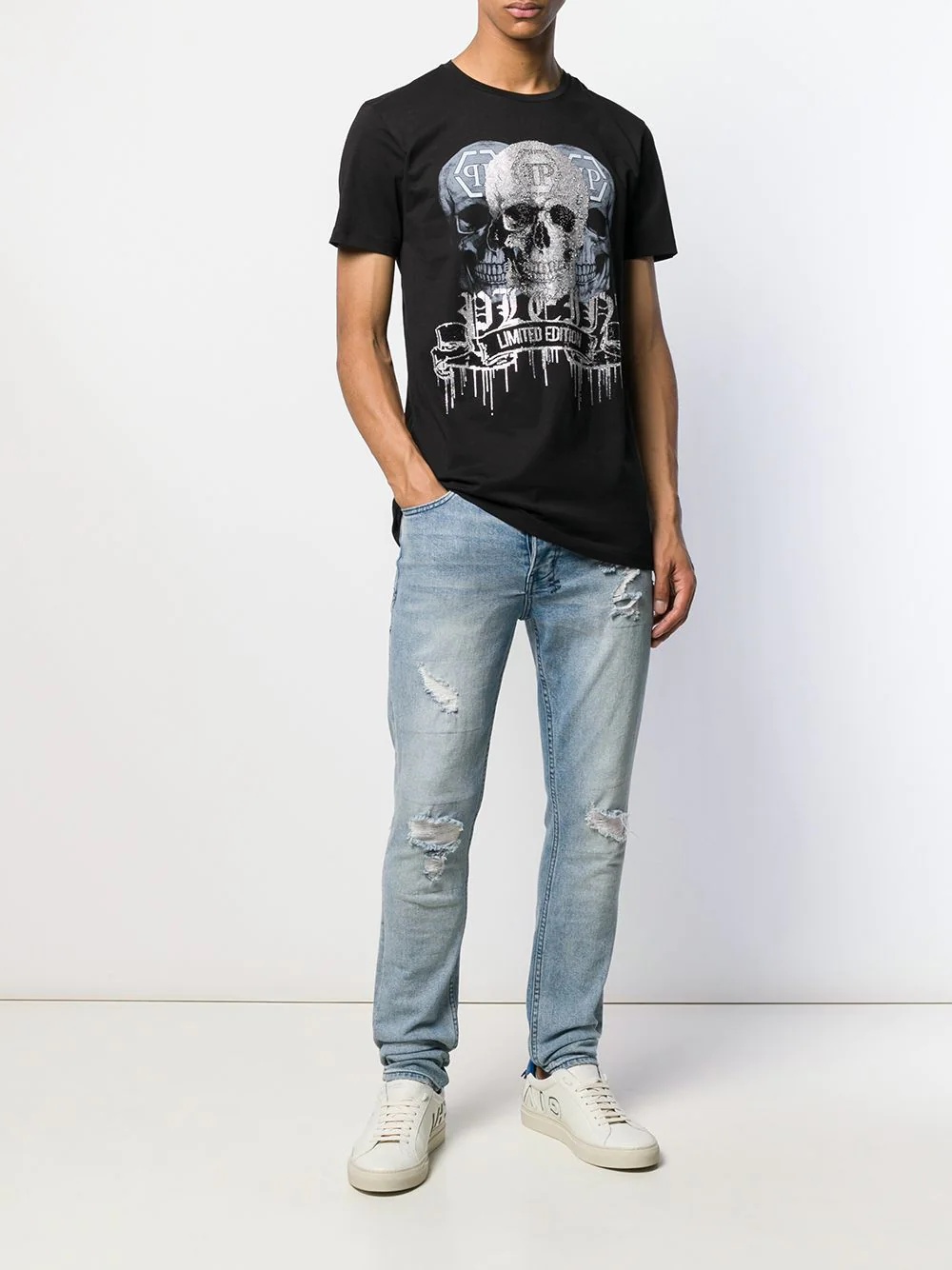 skull logo T-shirt - 2