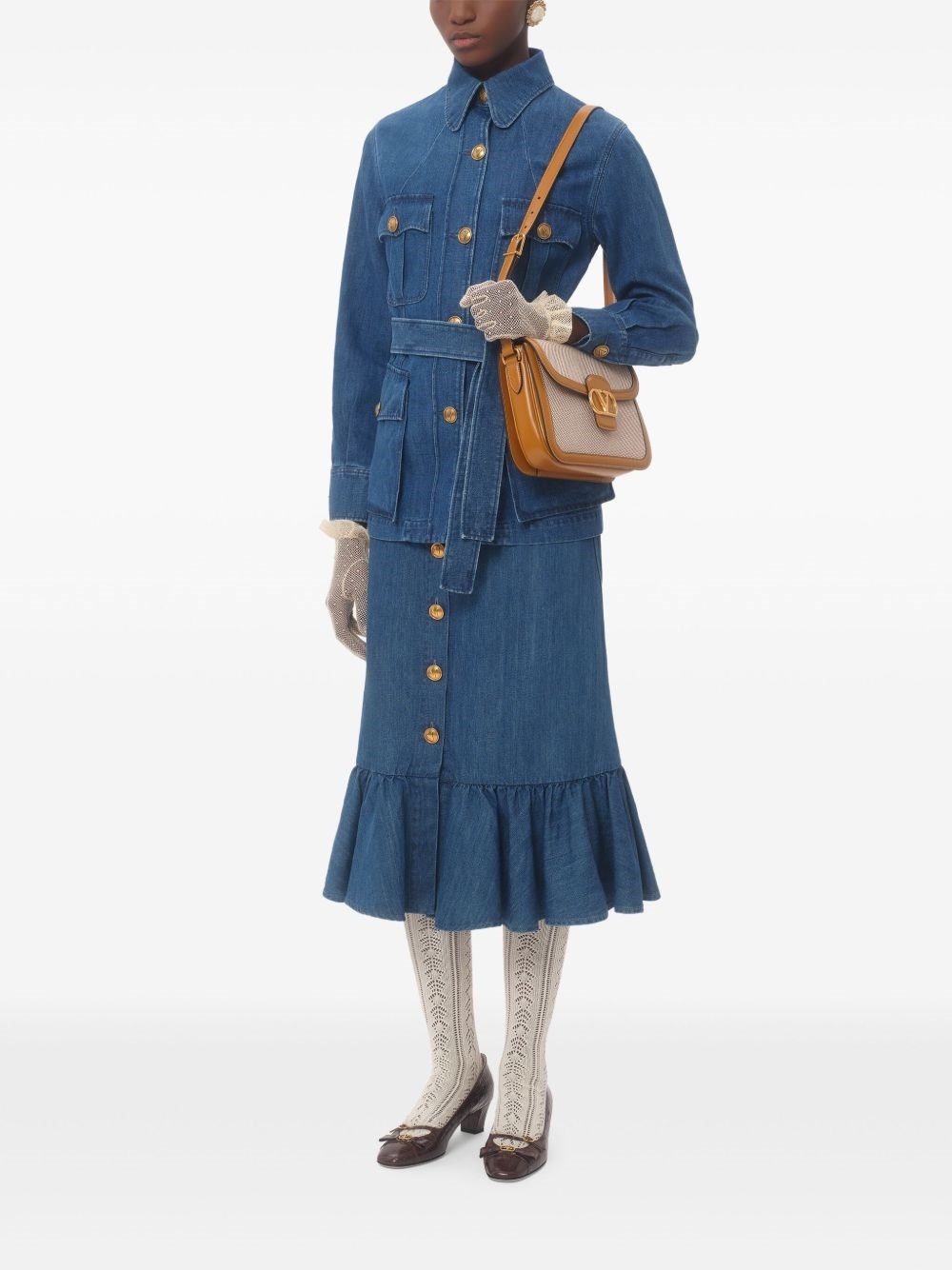 Valentino Denim midi skirt | tessabit | REVERSIBLE