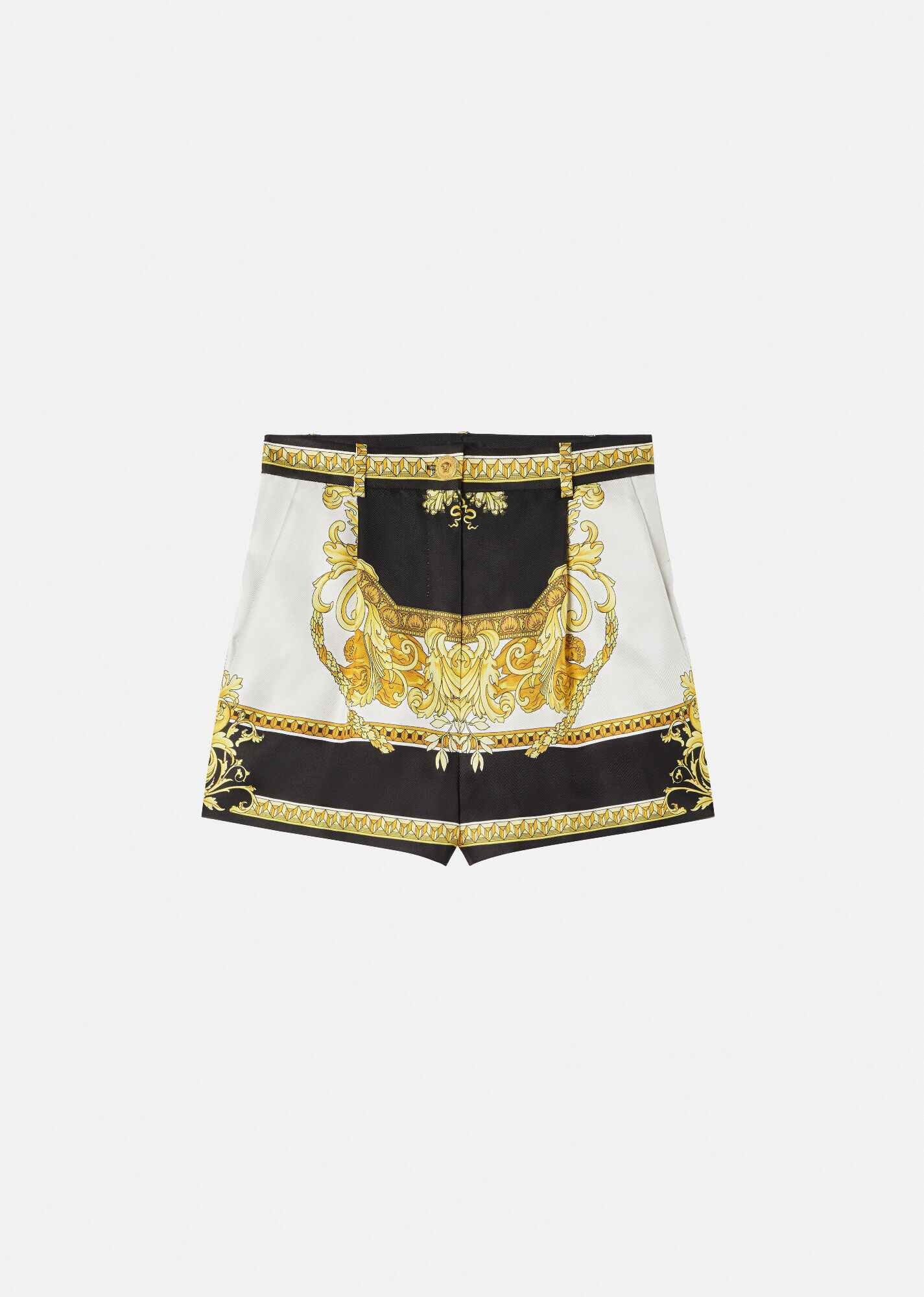 Medusa Renaissance Print Silk Shorts - 1