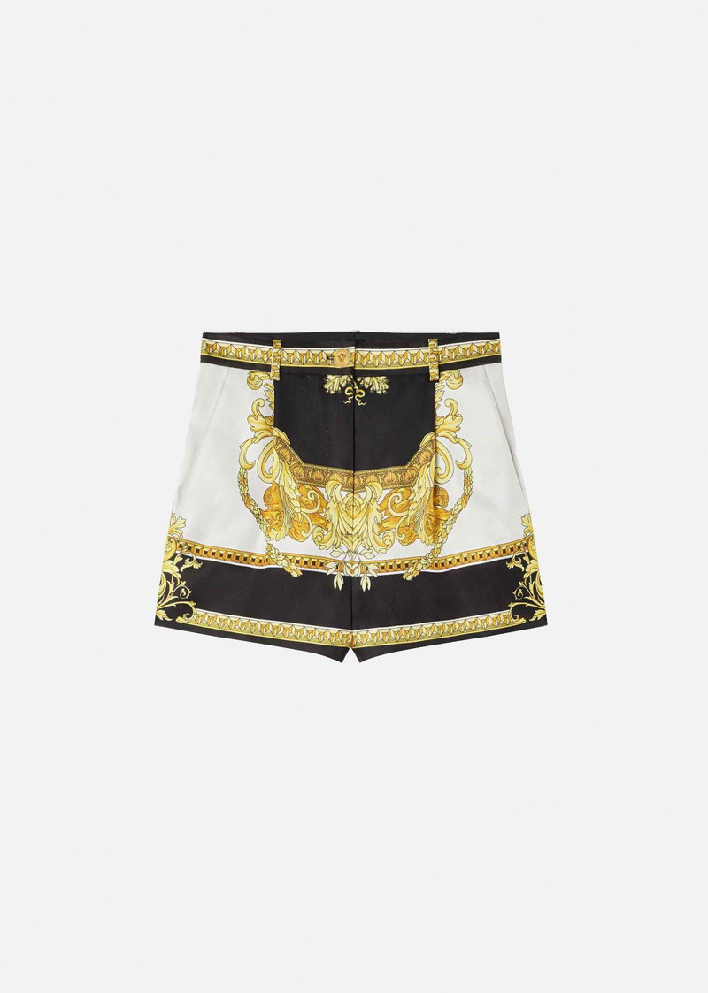 Medusa Renaissance Print Silk Shorts 1