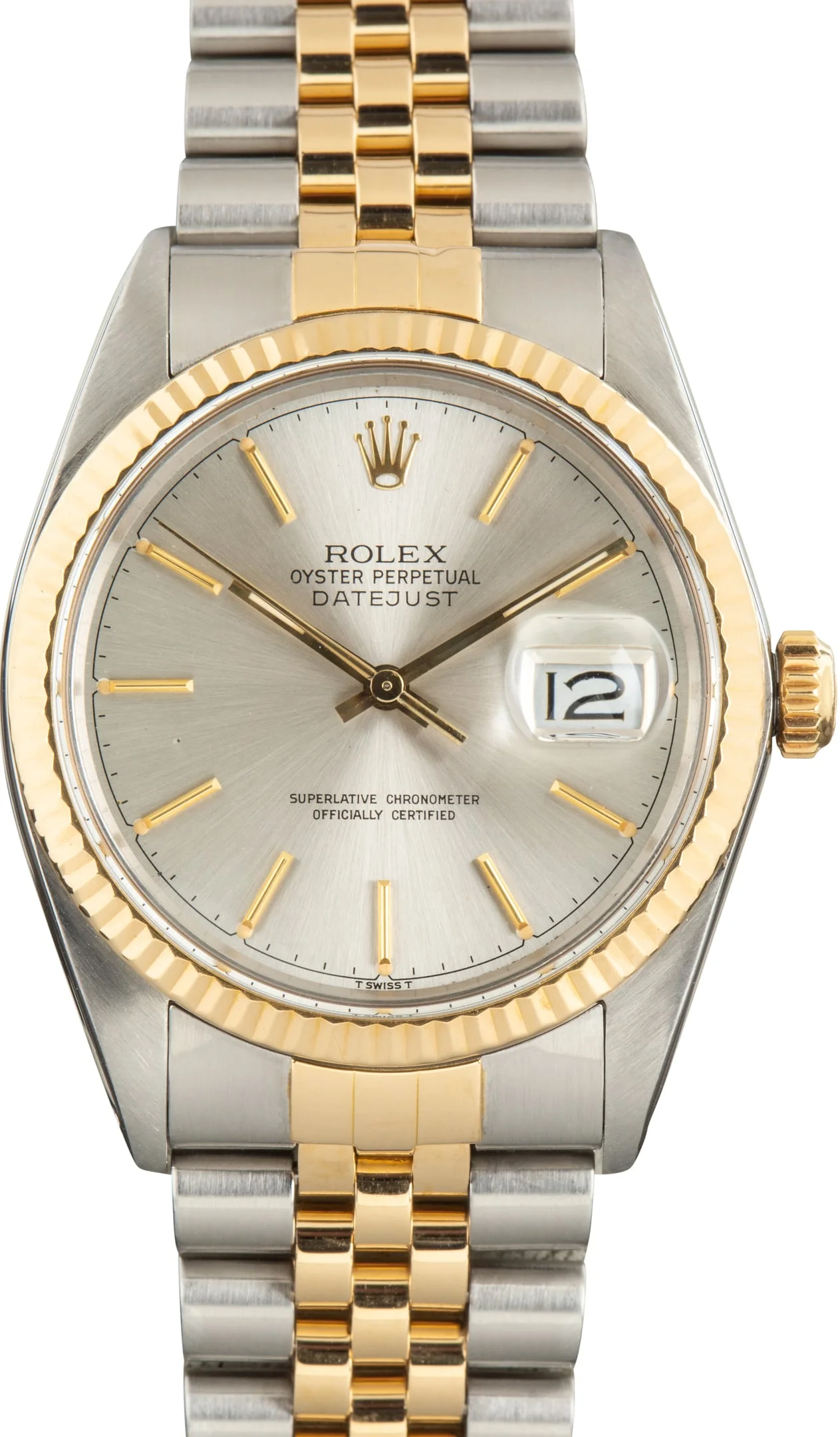Used Two Tone Rolex Datejust 36 ref 16013 Silver Dial - 1