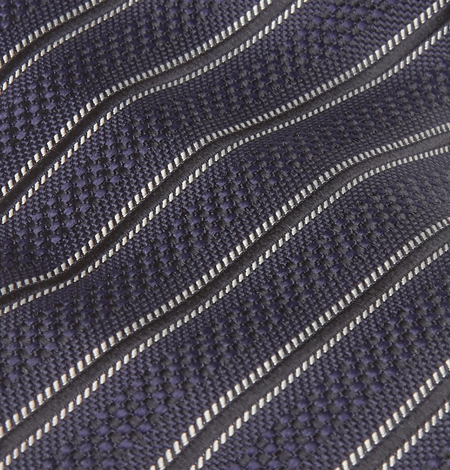 8cm Striped Silk-Jacquard Tie - 3