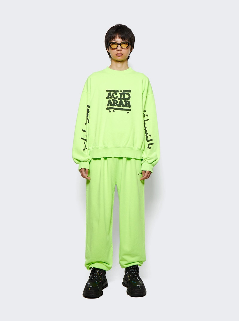 BALENCIAGA Classic Crewneck Fluo Green outlook