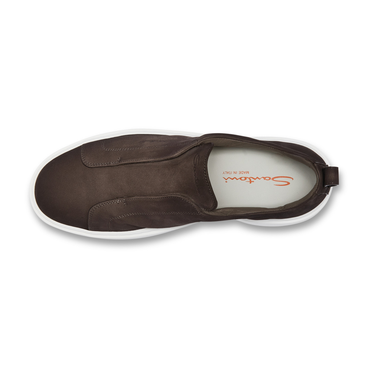 Men's grey nubuck slip-on sneaker - 4