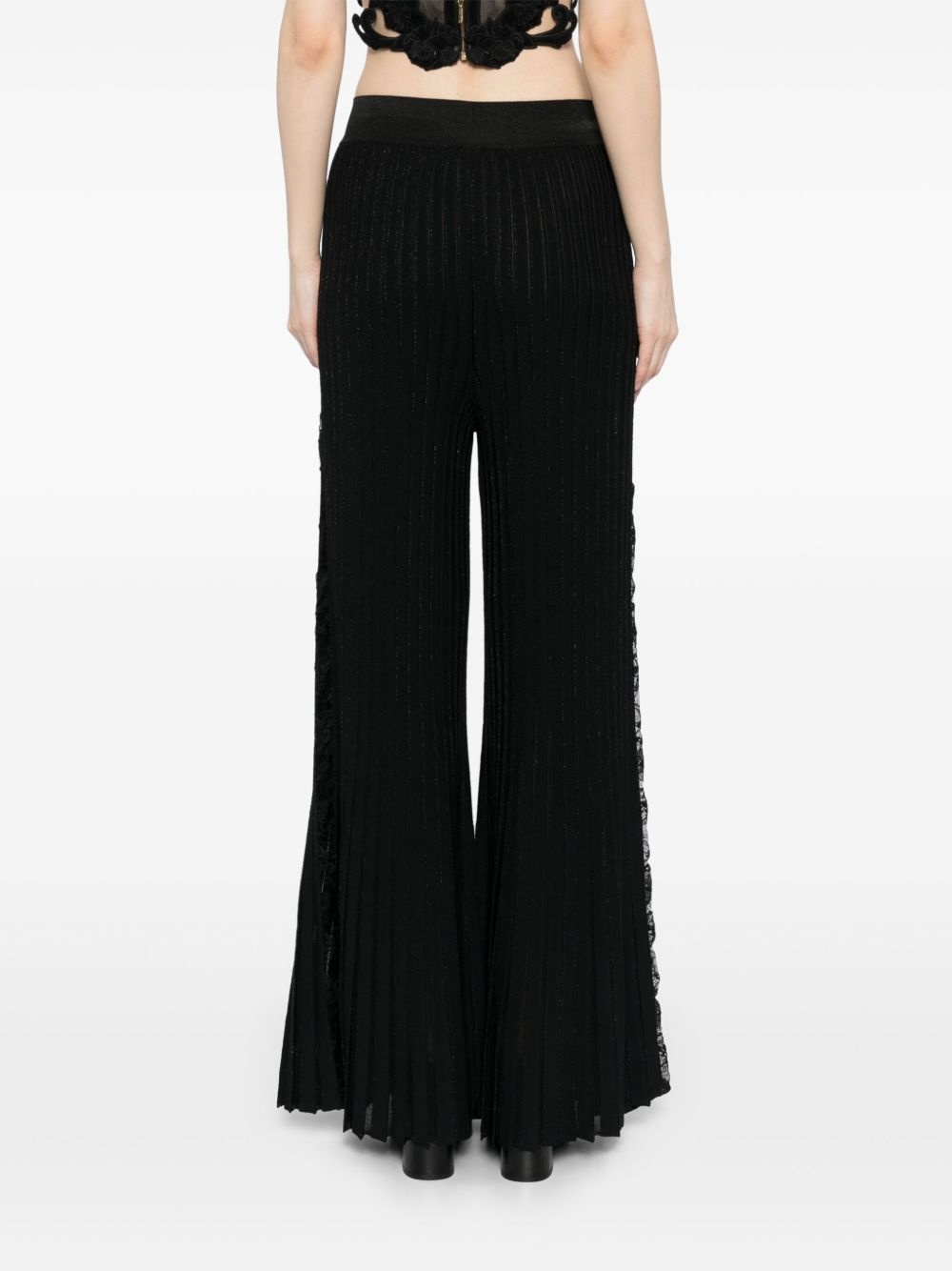 knitted flared trousers - 4