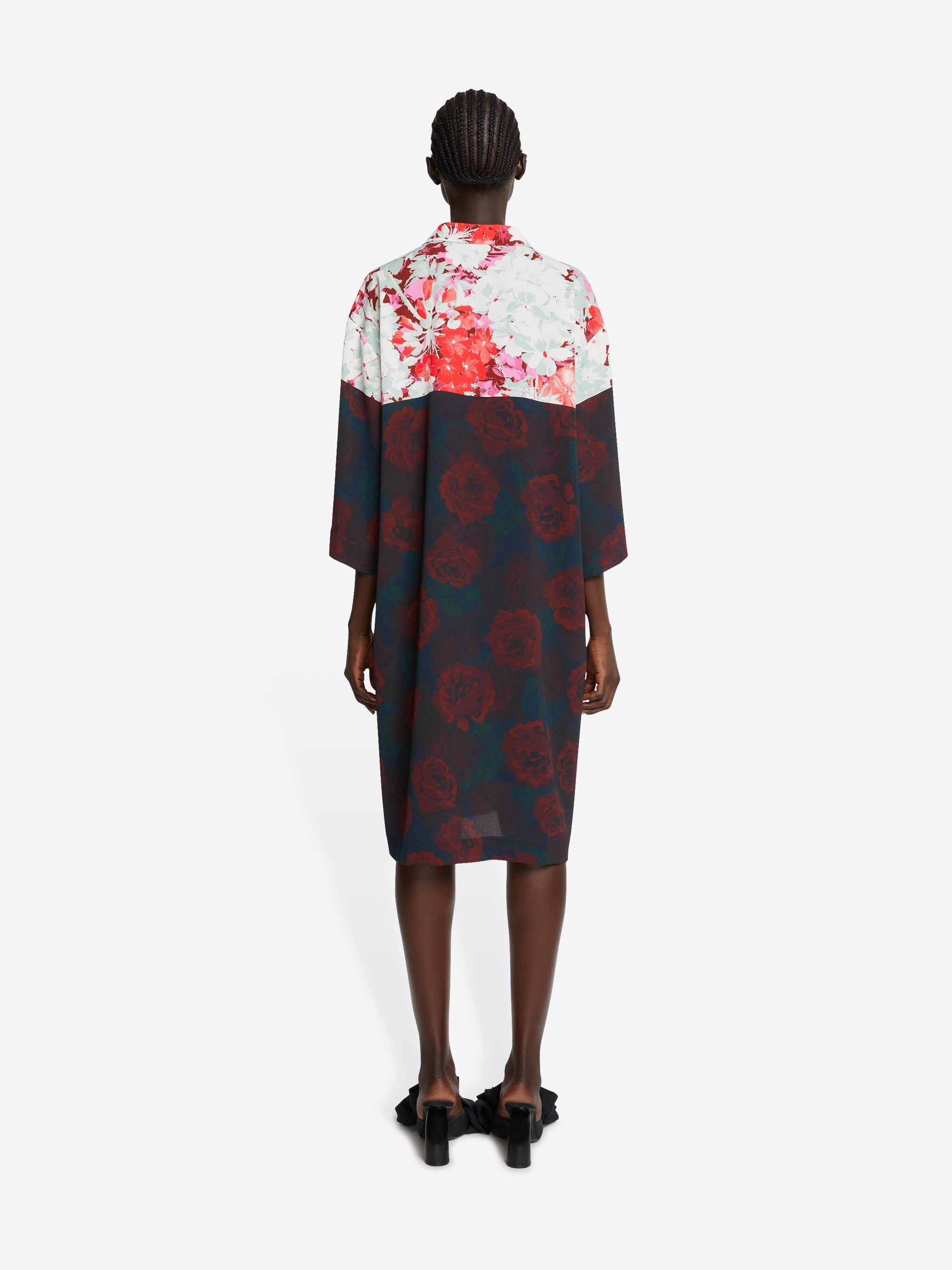 FLORAL SHIRT DRESS - 4