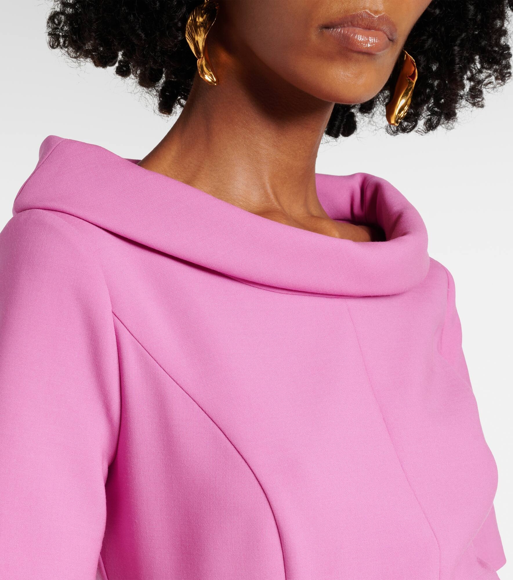 Wool-blend midi dress - 4