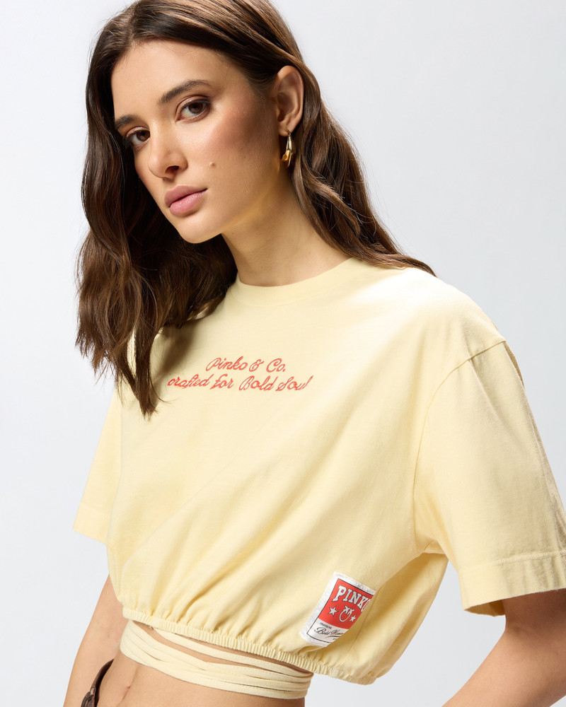 CROP TOP WITH PINKO LOGO LETTERING 6