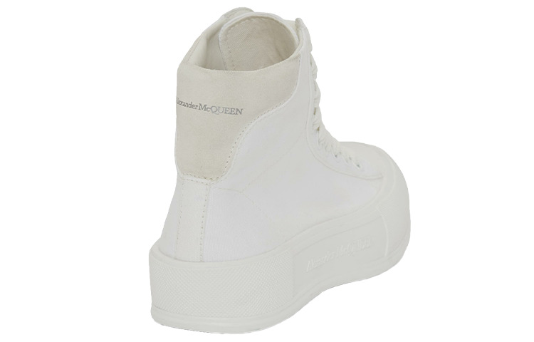 (WMNS) Alexander McQueen Deck High-Top Sneakers 'White' 666381W4MV79000 - 4