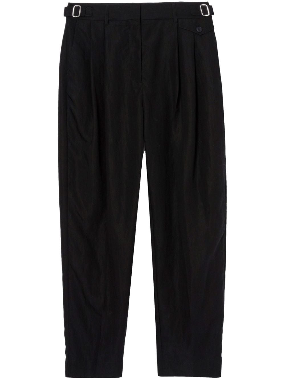 double-pleat tapered trousers - 1