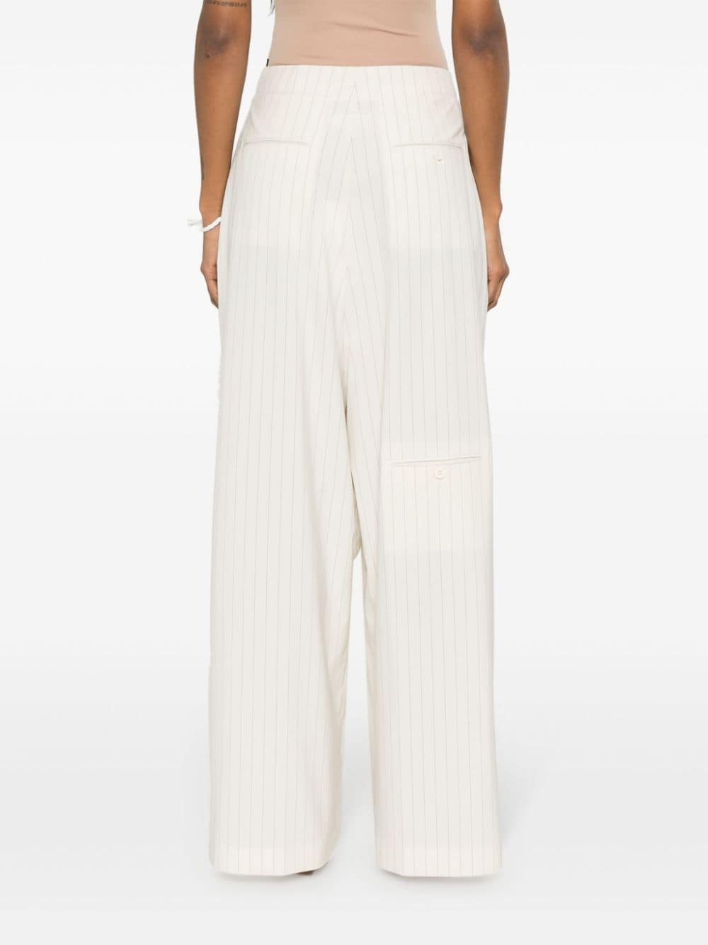 pinstriped palazzo pants - 4