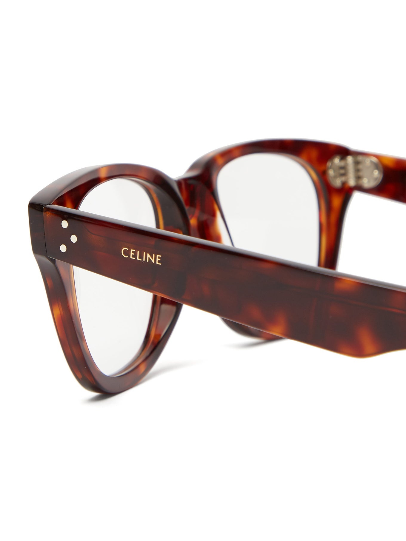 D-frame tortoiseshell-effect acetate glasses - 6