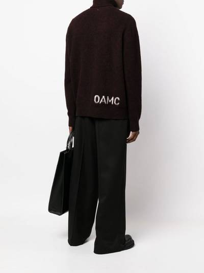 OAMC logo-knit roll-neck jumper outlook