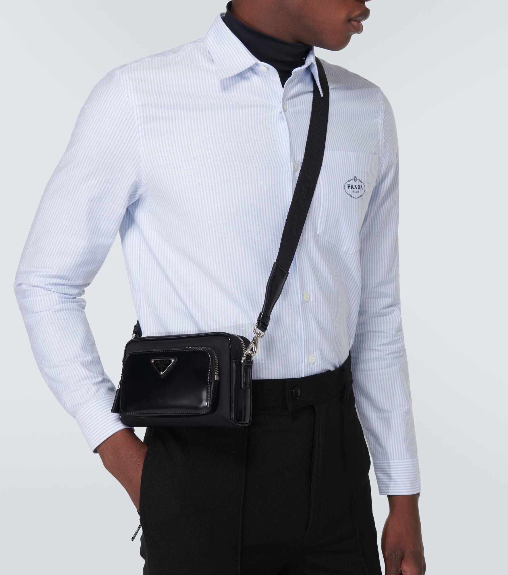 Leather-trimmed crossbody bag - 2
