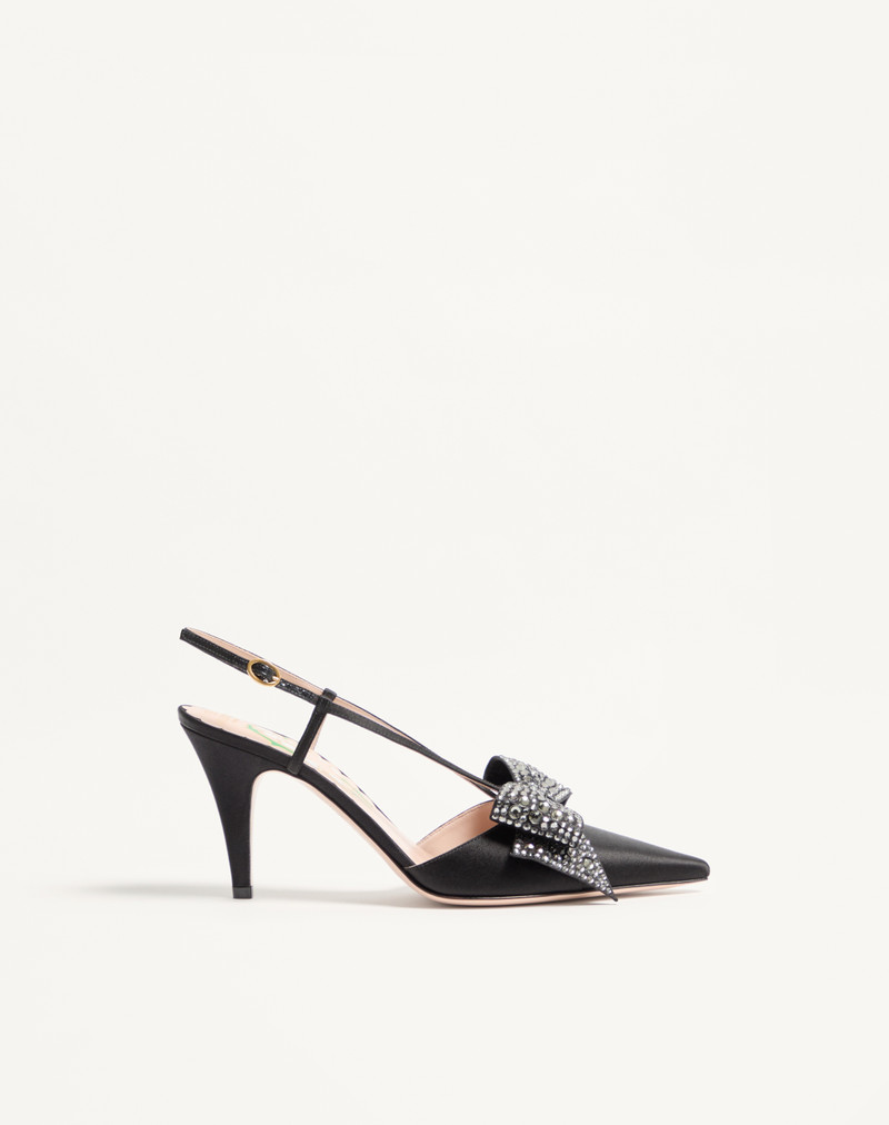 BOWOW SLINGBACK PUMPS IN SATIN 85MM 1