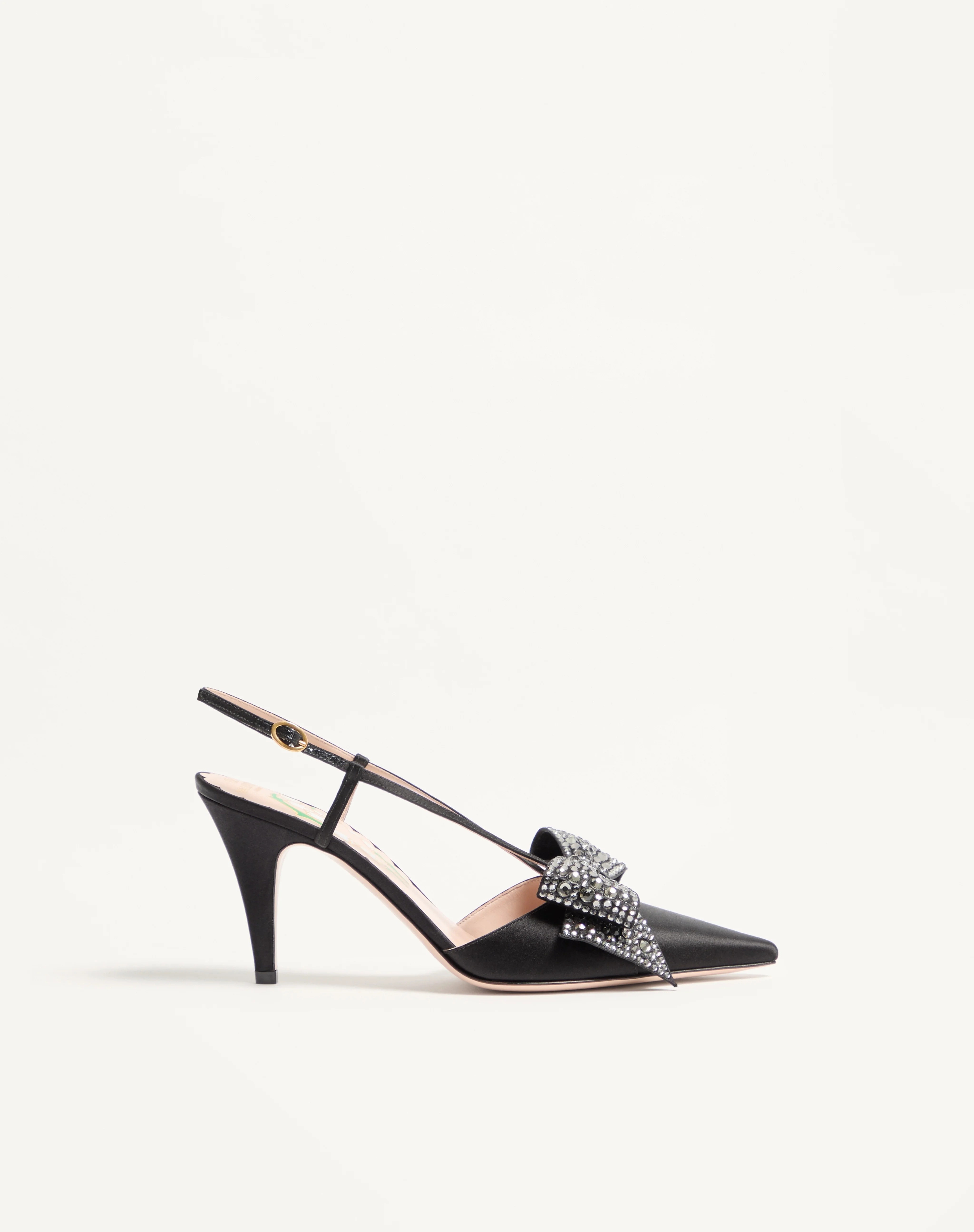 BOWOW SLINGBACK PUMPS IN SATIN 85MM - 1