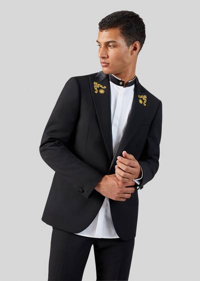 VERSACE Greca Embroidered Blazer outlook