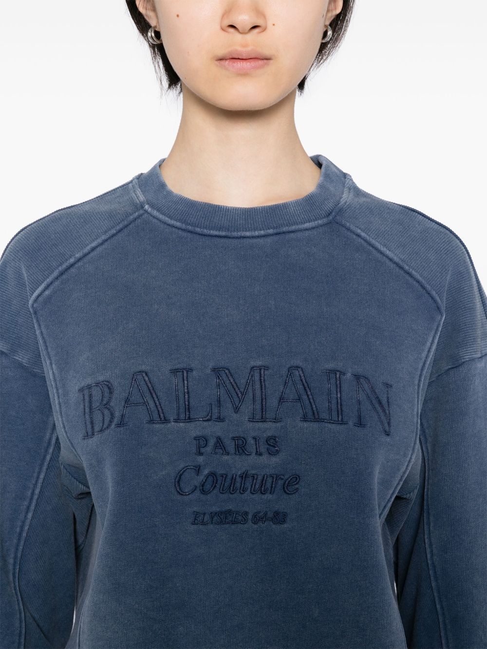 couture embroidered sweatshirt - 5