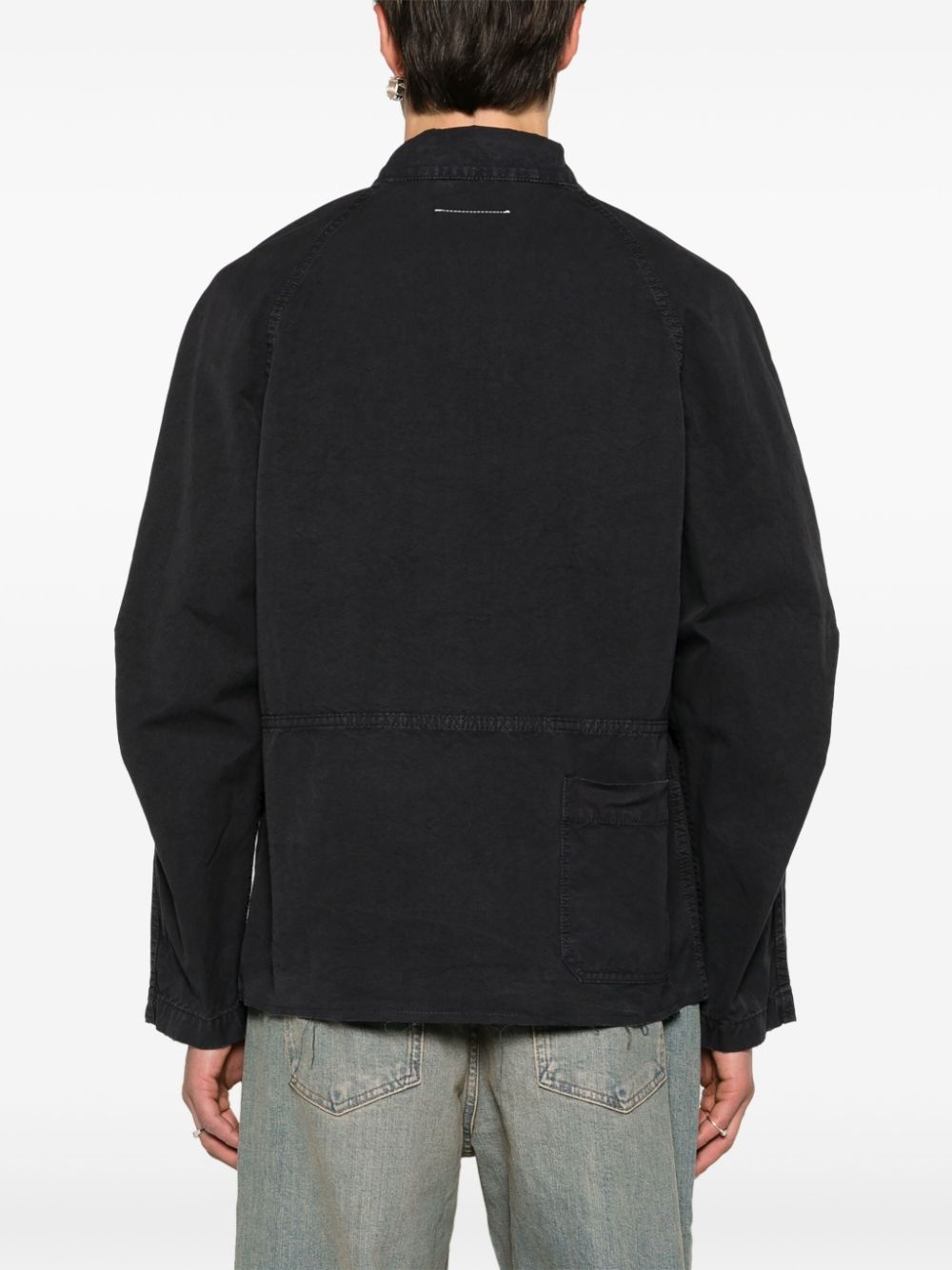 raw-hem shirt jacket - 4