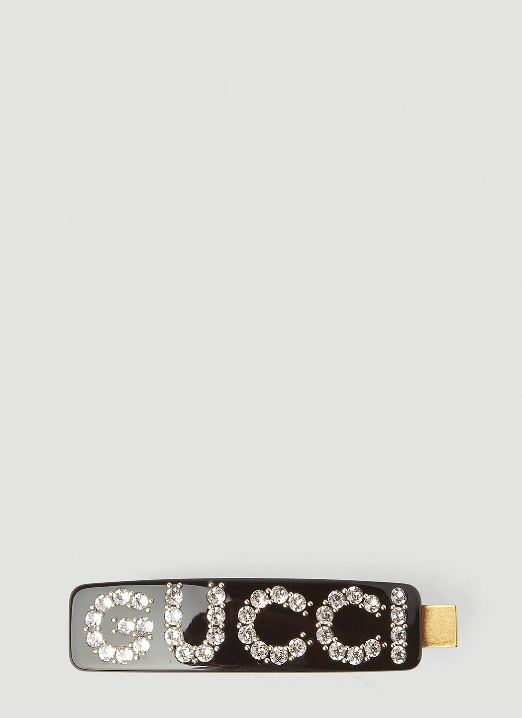 Gucci Women Crystal-Logo Single Hair Clip - 2