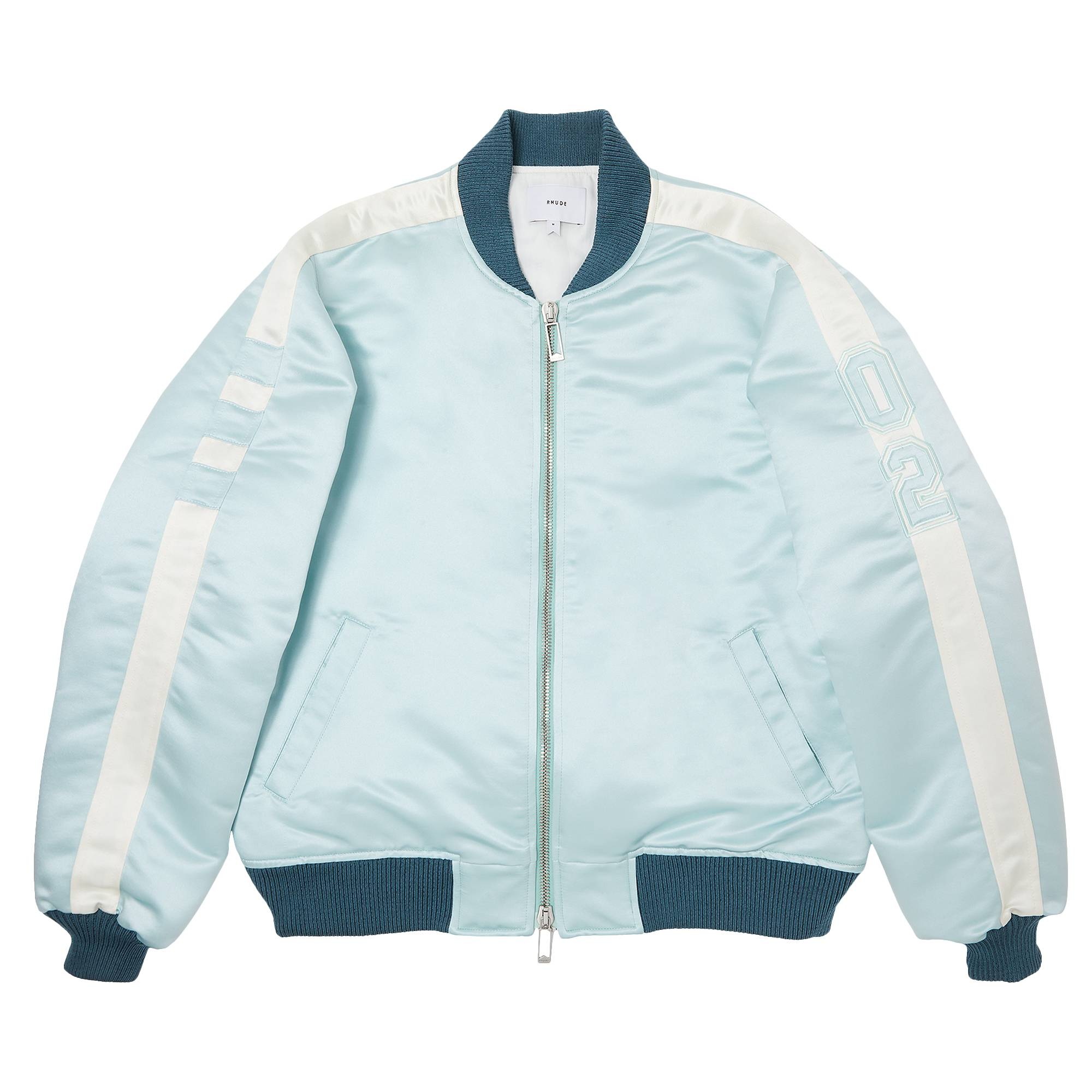 Rhude Boys 02 Satin Bomber 'Mint/Cream' - 1