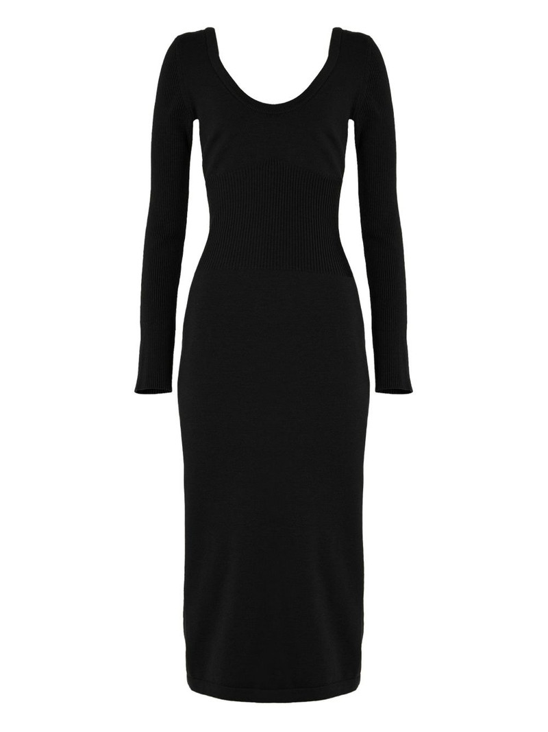 long-sleeve luxe merino dress 5