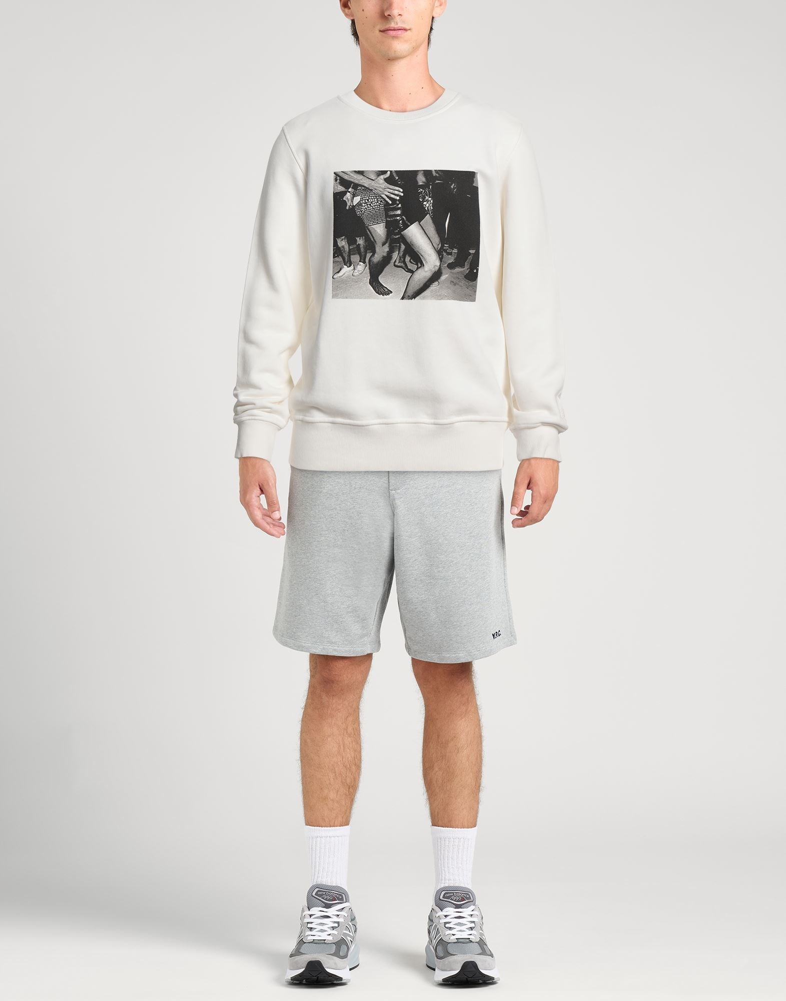 White Men's Sweatshirt - 2