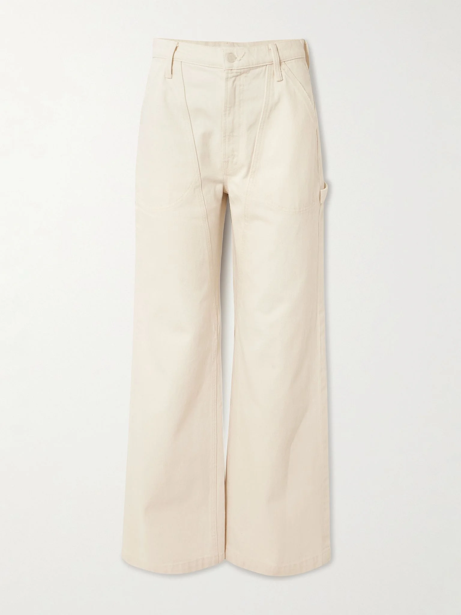 The Chisel Sneak high-rise wide-leg jeans Off-white - 1