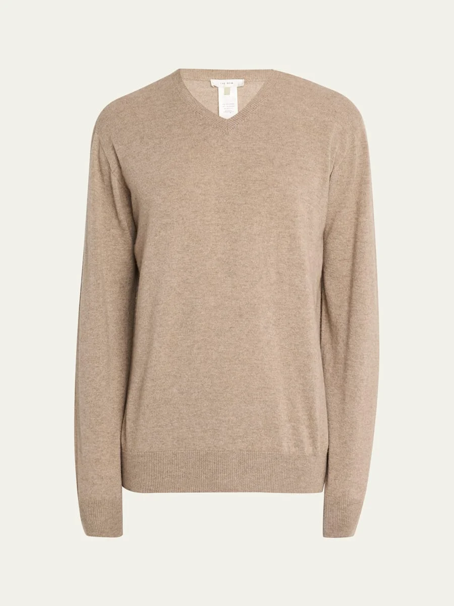 Men's Cashmere Heathered V-Neck Sweater - 1