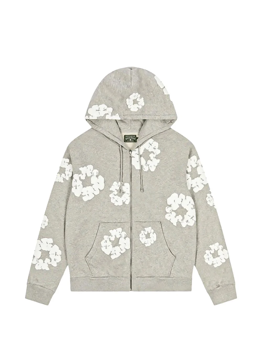 wreath zip hooded sweatshirt - 1