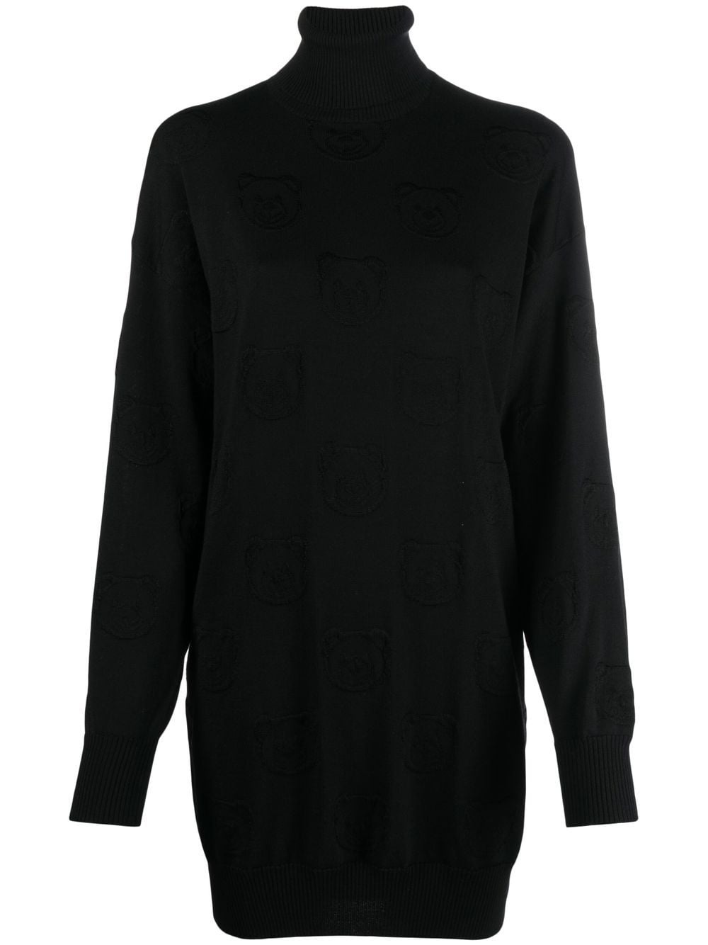 Teddy Bear intarsia-knit mini dress - 1