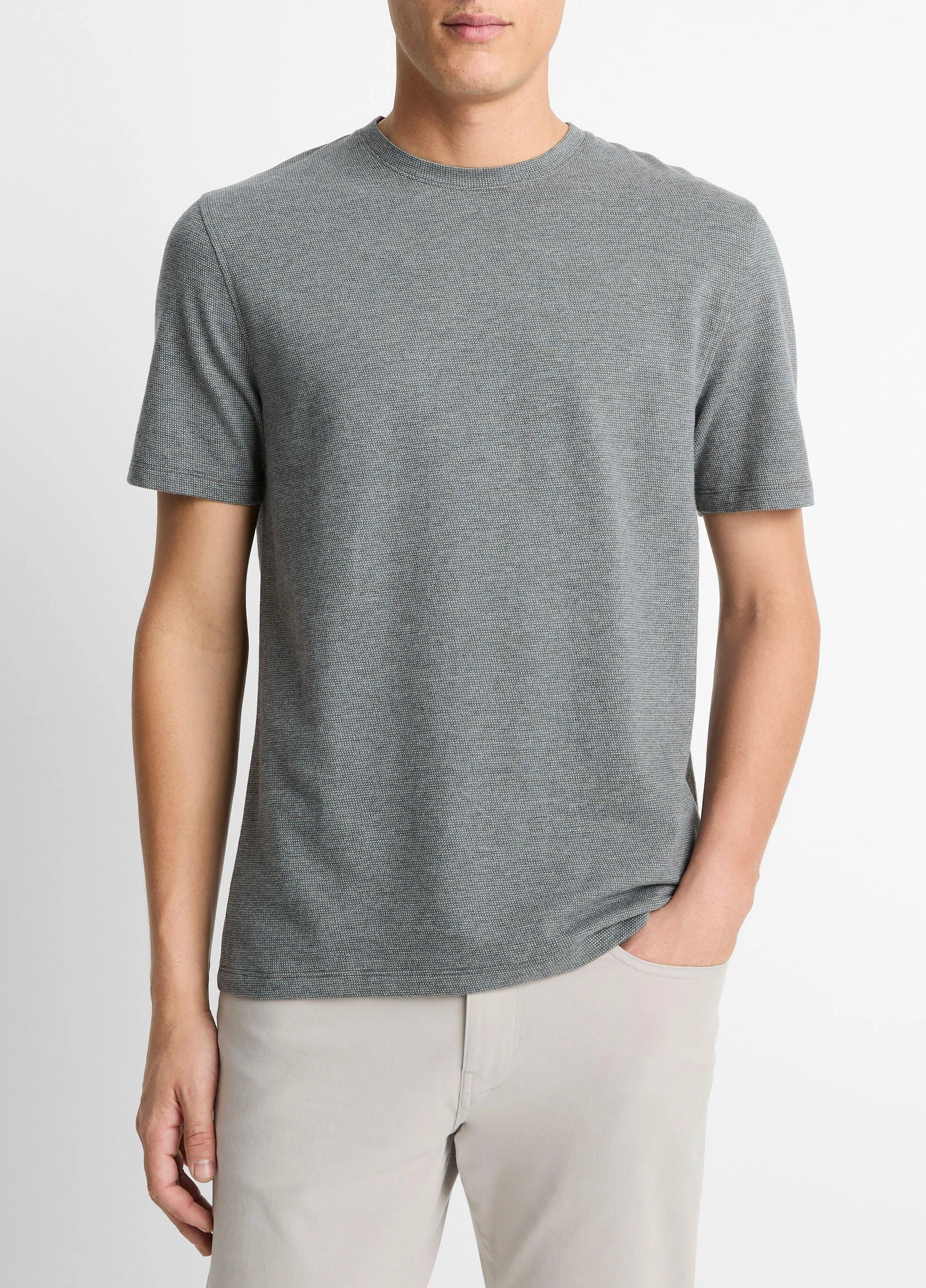 Birdseye Jacquard Pima Cotton T-Shirt - 1
