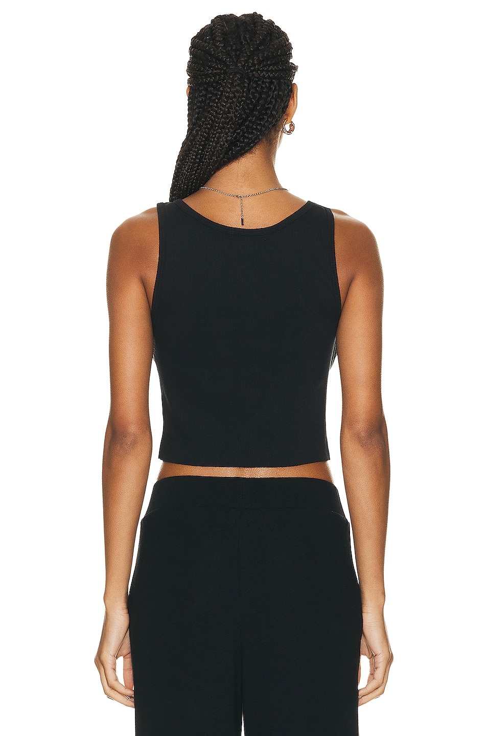 Cropped Scoop Neck Tank Top - 3
