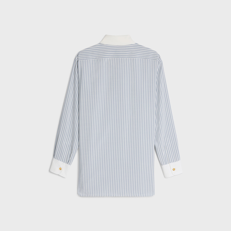 CELINE tomboy shirt in striped silk twill outlook