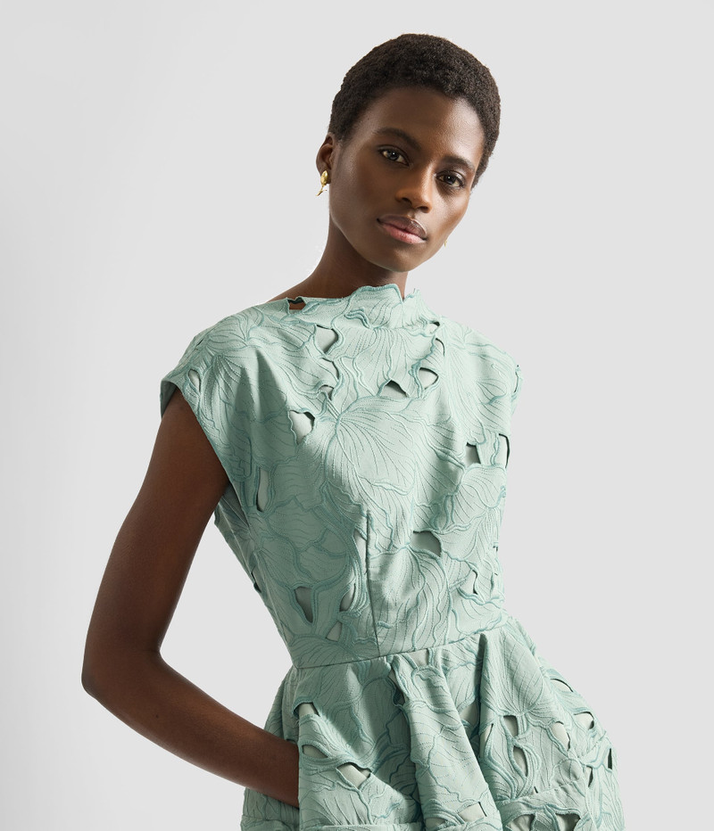 FLORAL CUTWORK MINI DRESS 5