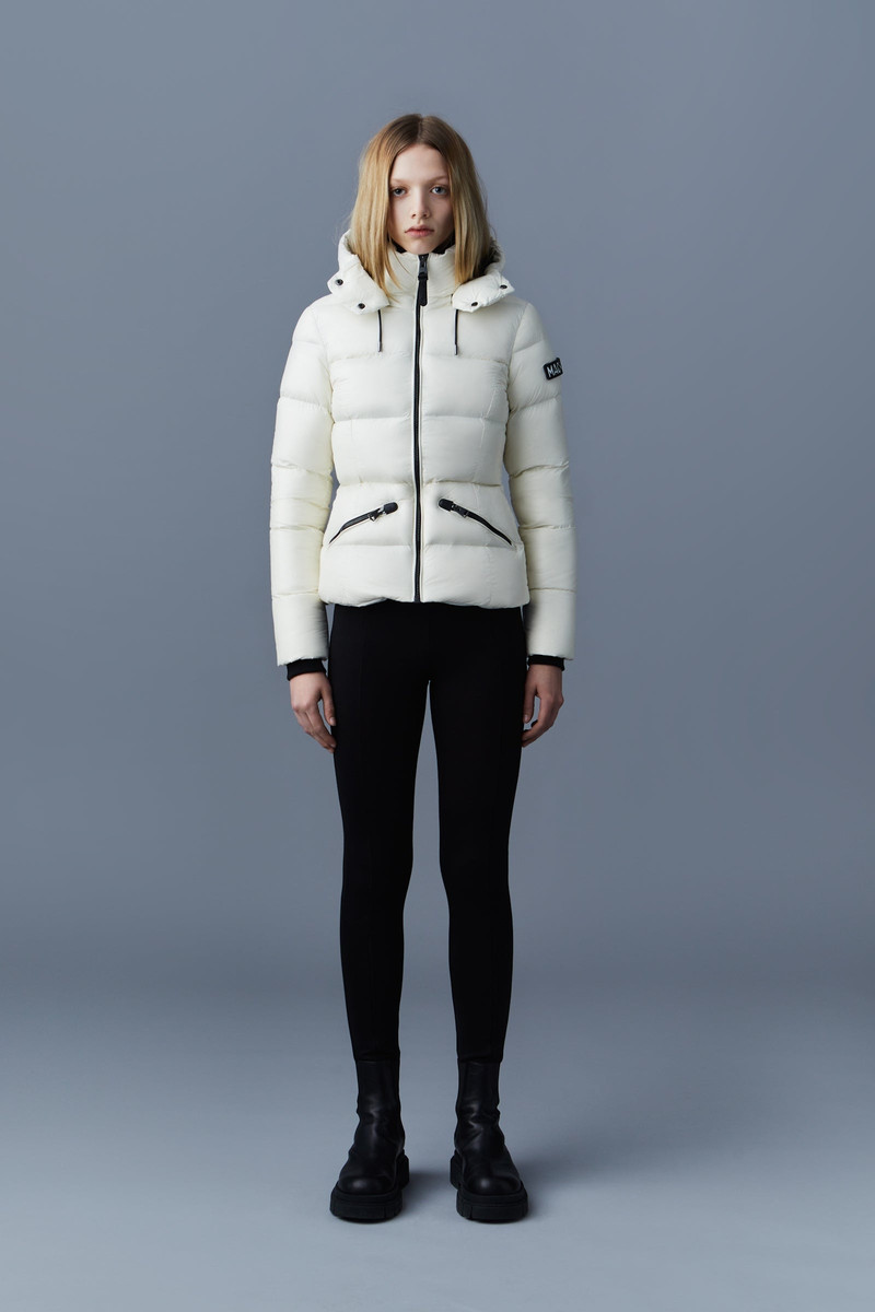 MACKAGE MADALYN lustrous light down jacket with hood for ladies outlook