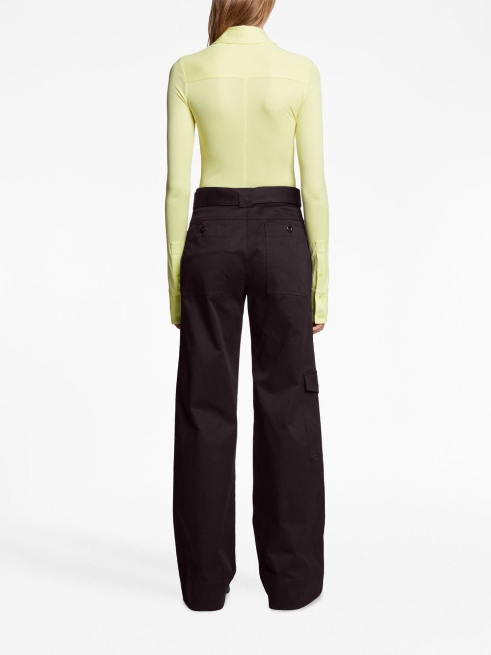 belted-waist cargo trousers - 4