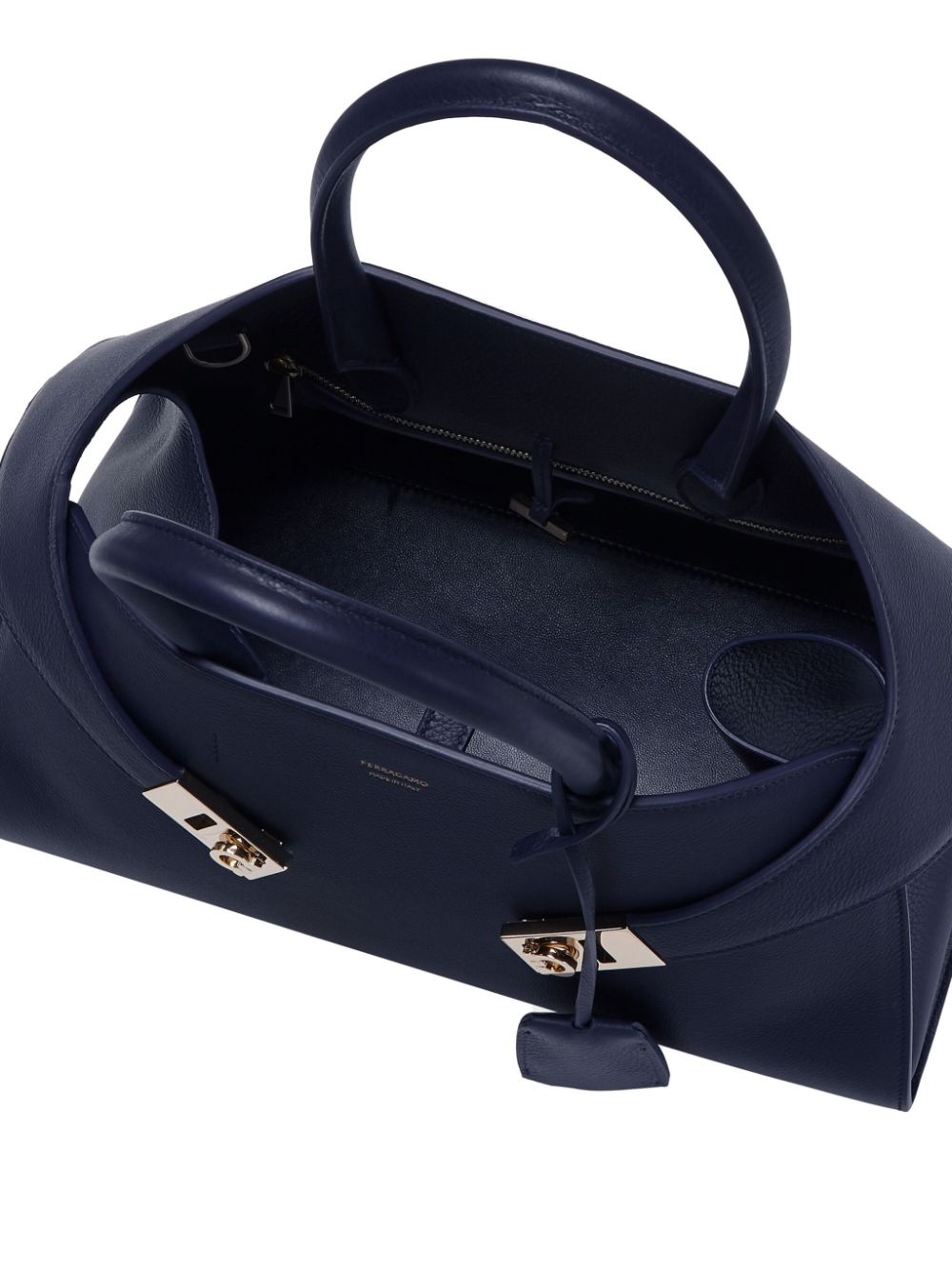 Hug leather tote bag - 7