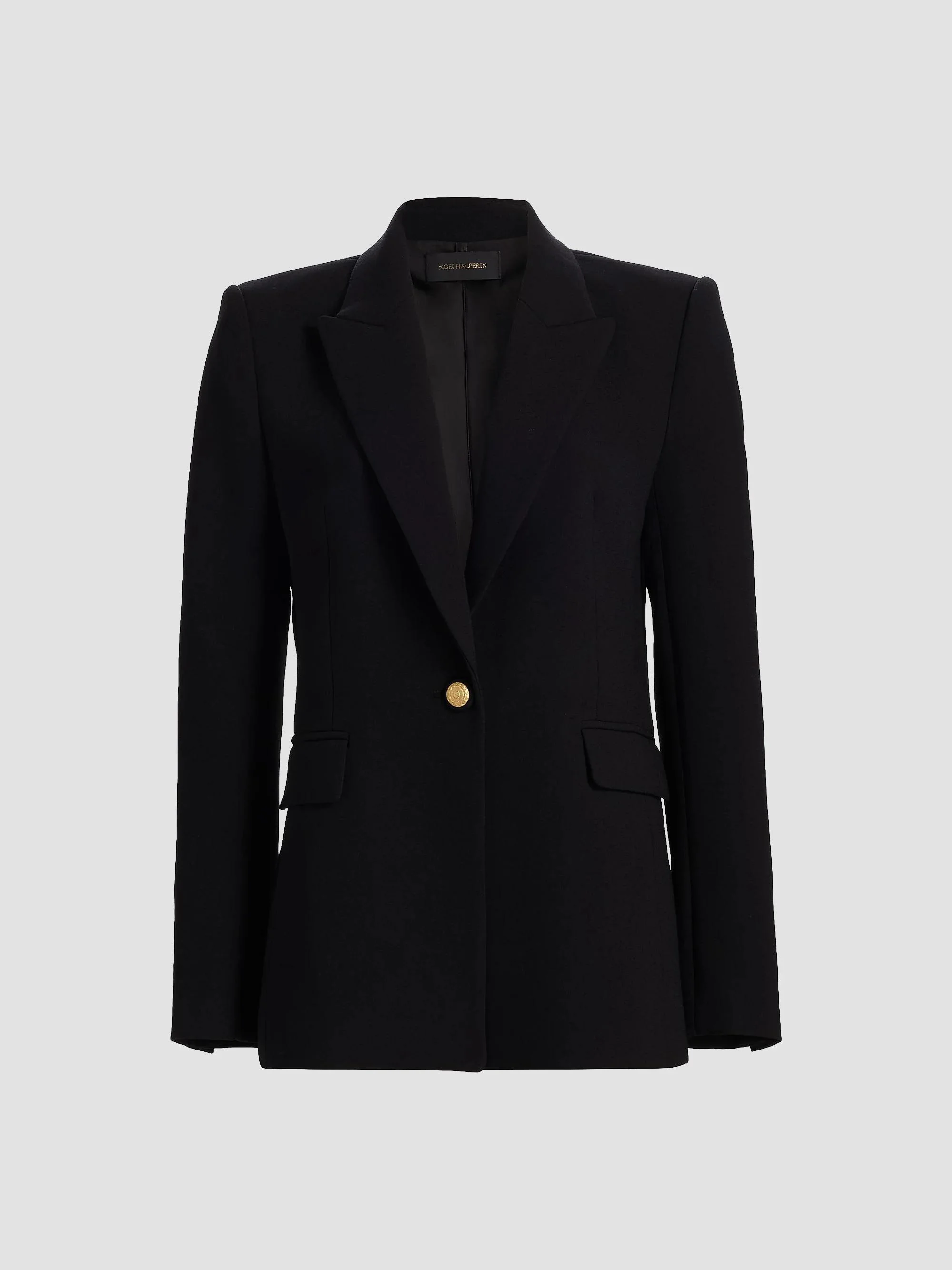 Women's Rue Crepe Single-Breasted Blazer - Black - 1