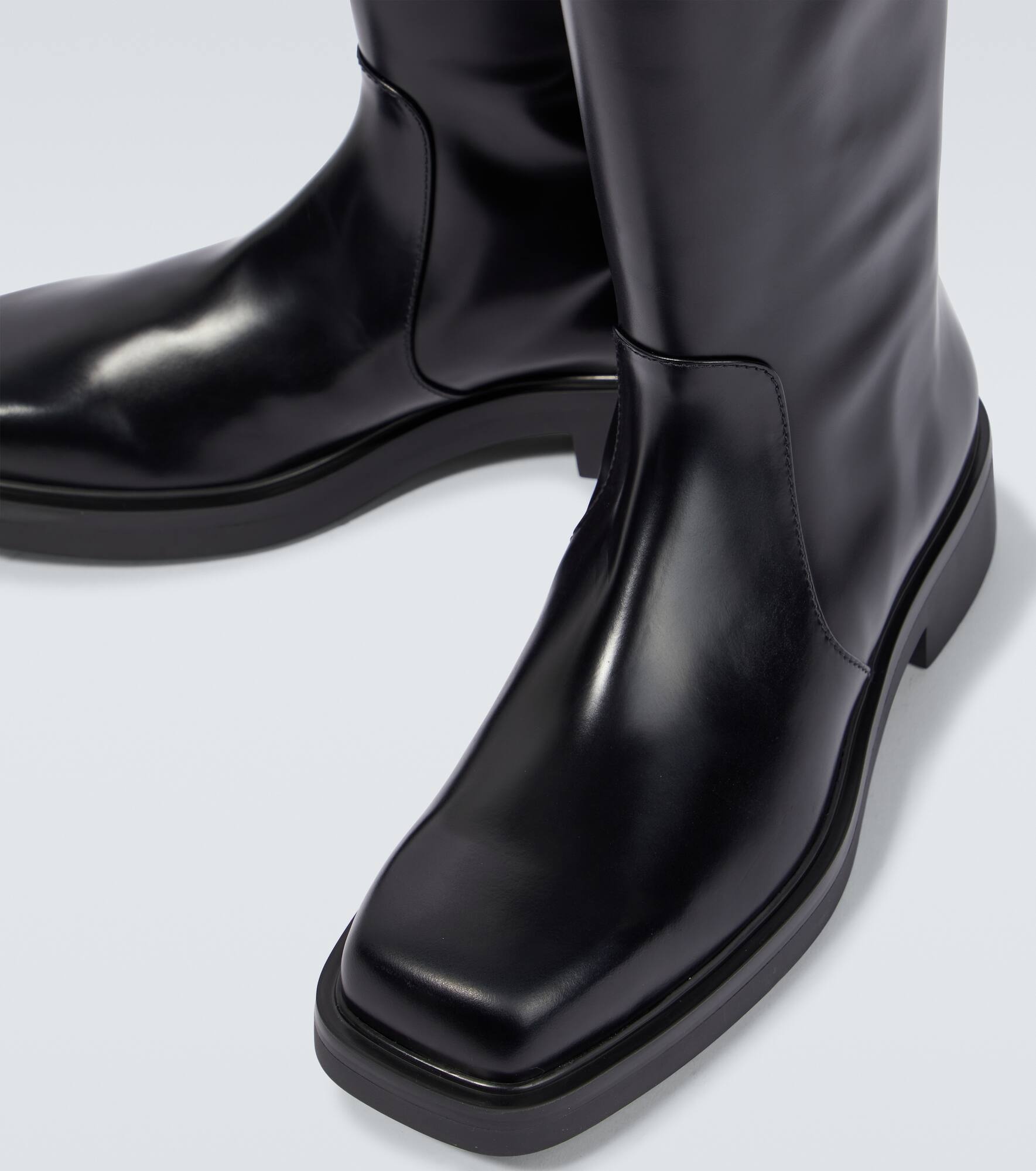 Brushed leather Chelsea boots - 3