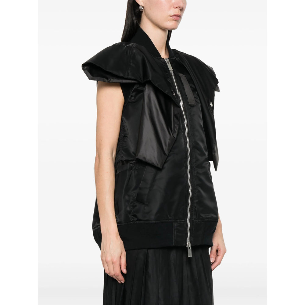 Sacai Black Jackets - Waistcoat & Gilets Women - 4
