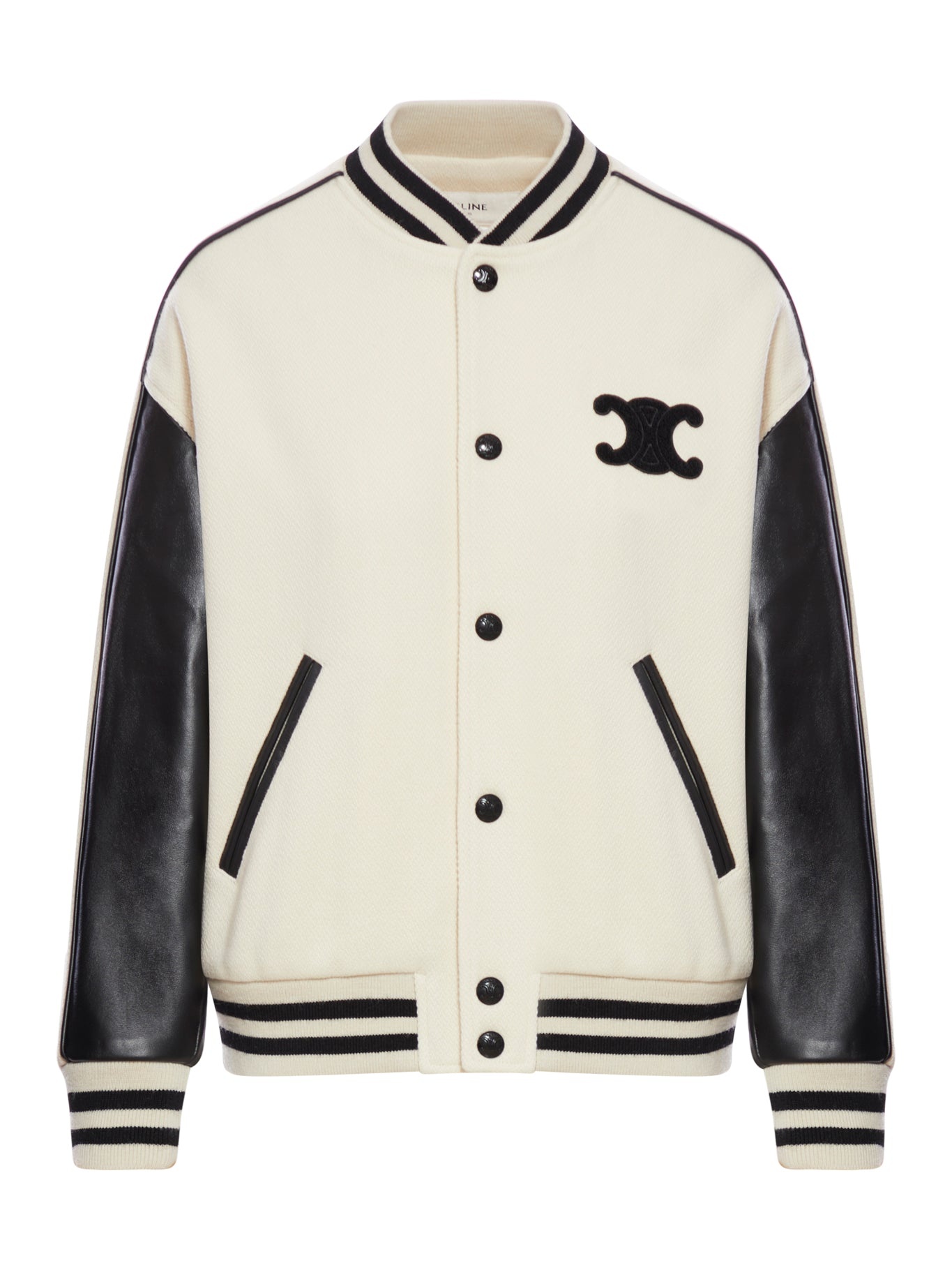 関税込 CELINE triomphe teddy jacket in wool 2W71C896C.01VA CELINE TRIOMPHE TWO-MATERIAL TEDDY JACKET | suitnegozi