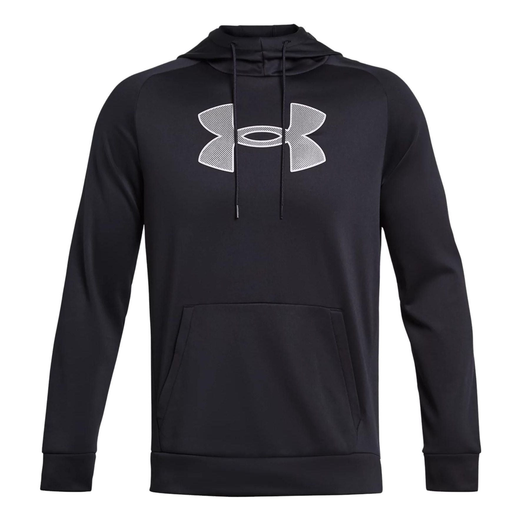 Under Armour Fleece Logo Hoodie 'Black Grey' 1379854-001 - 1