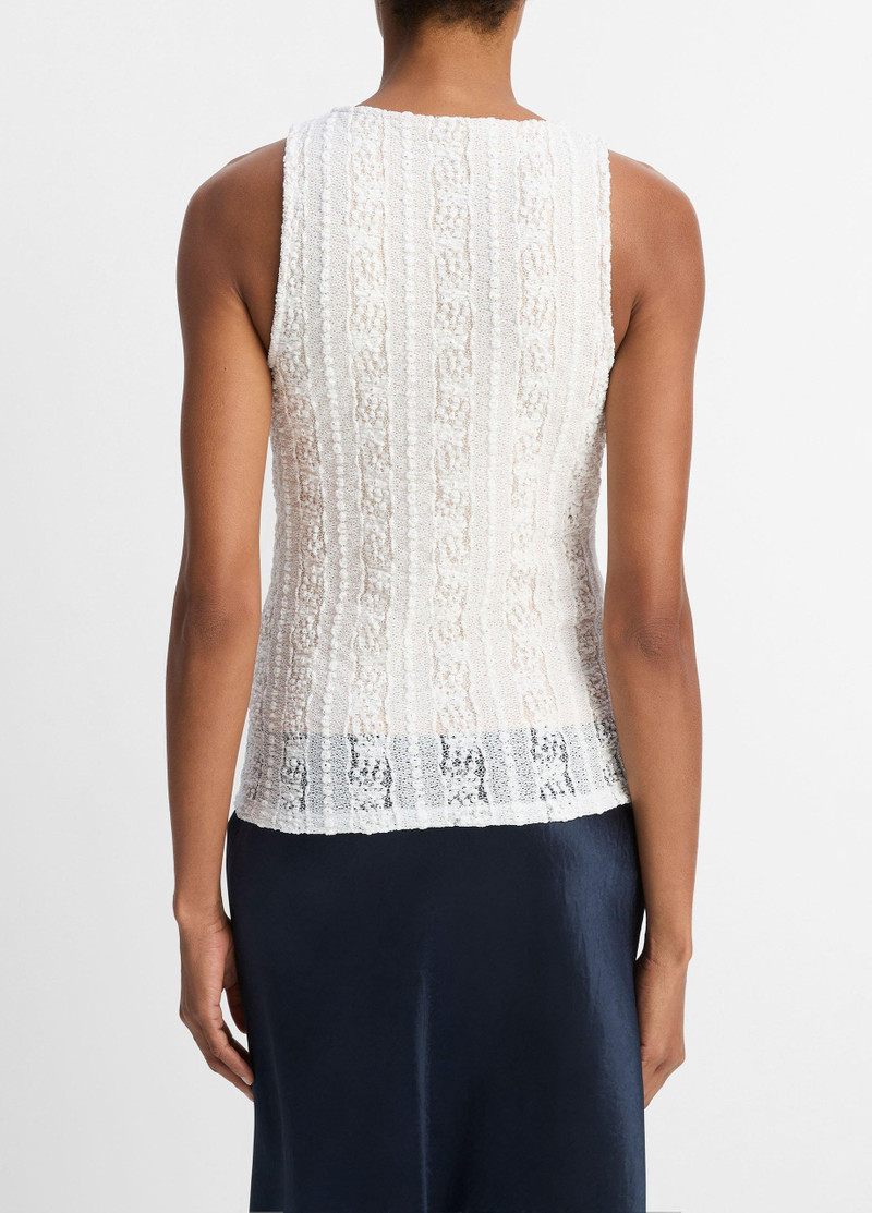 Vince Smocked Lace Shell outlook
