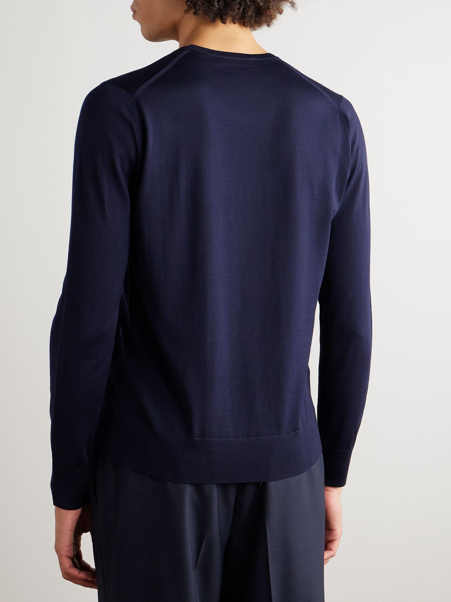 Wish® Virgin Wool Sweater Navy - 4