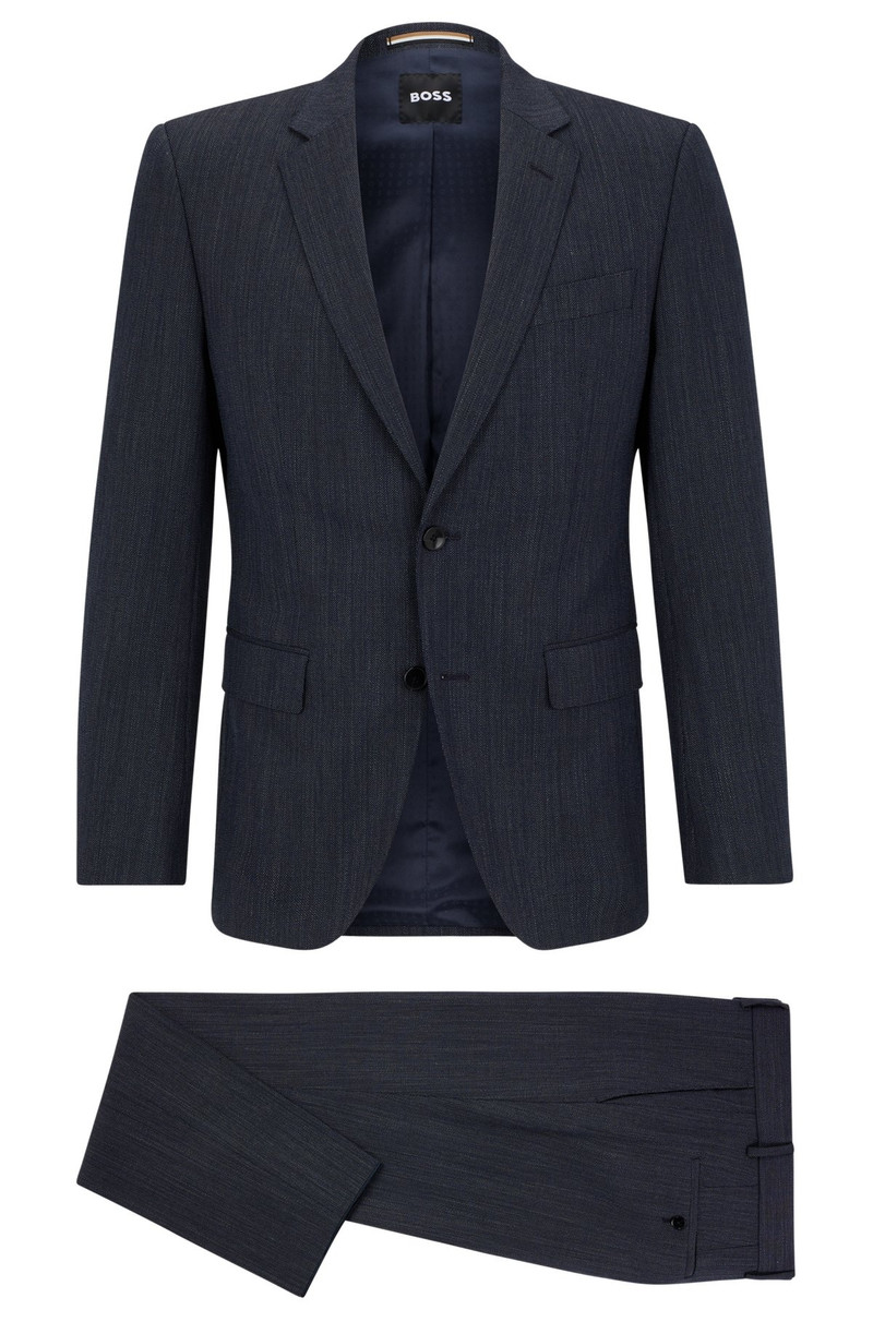 SLIM-FIT SUIT IN A MICRO-PATTERNED WOOL BLEND 9