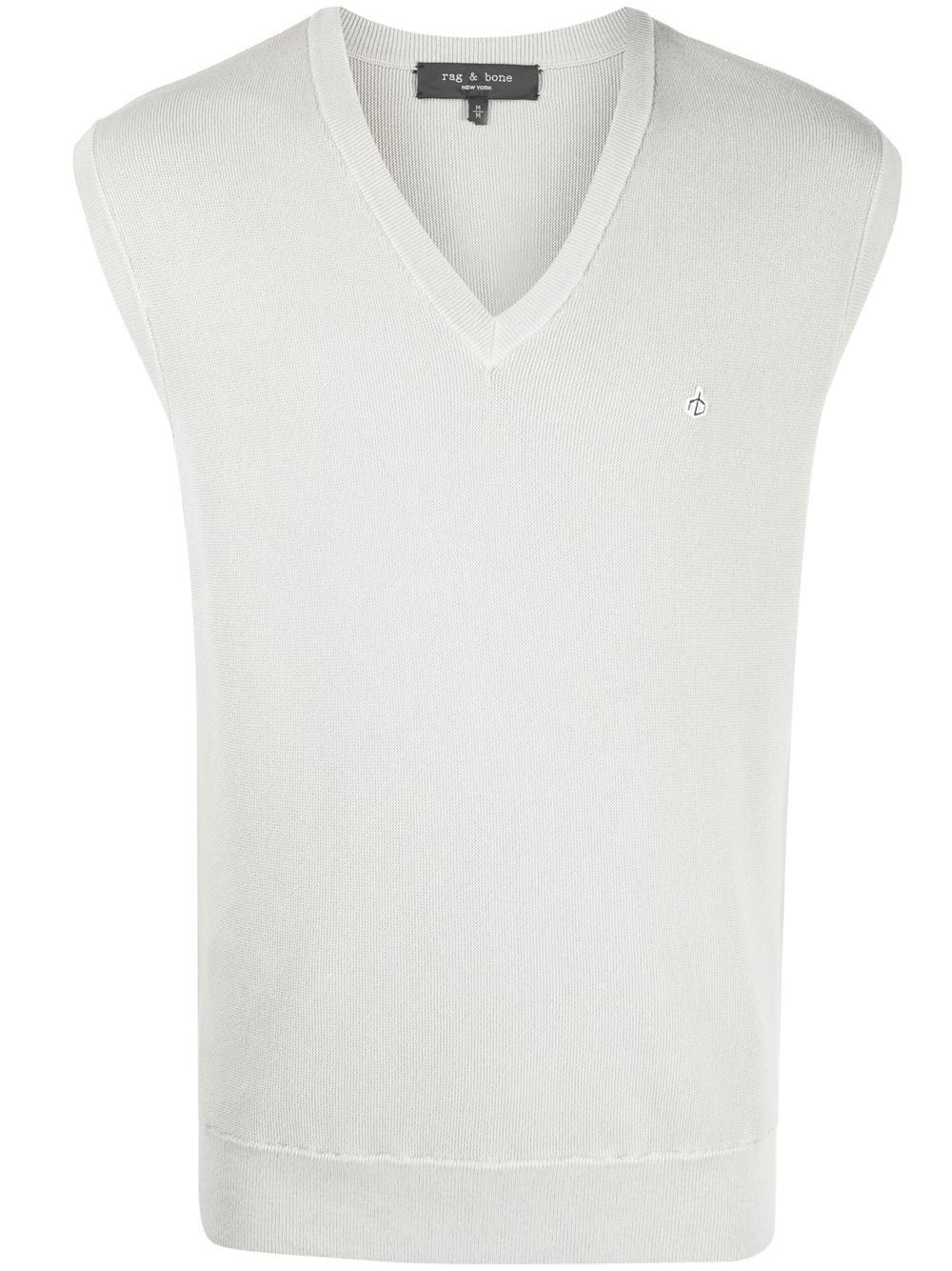 sleeveless cotton jumper - 1