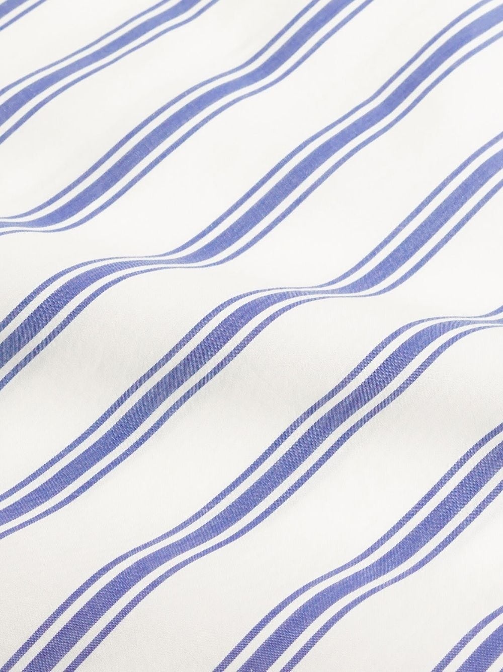 logo-embroidered striped shirt - 3
