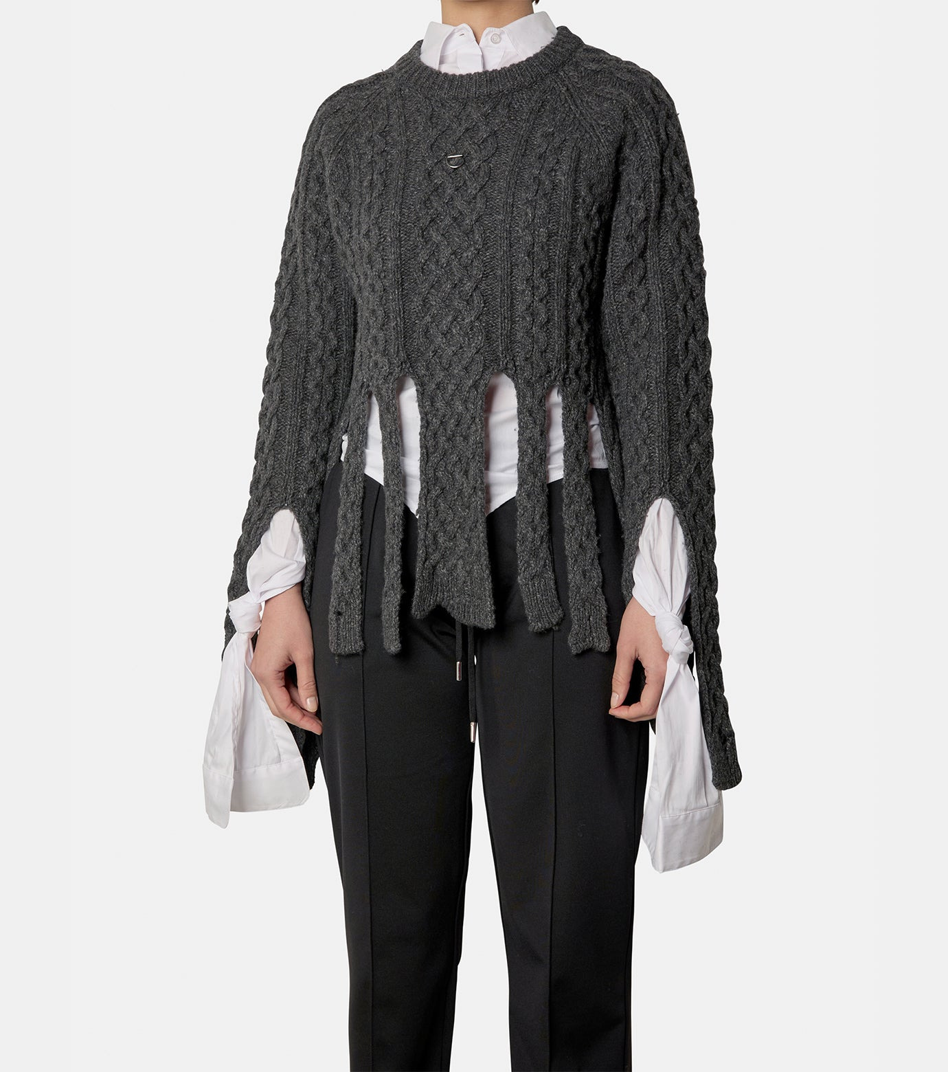 Shredded Knit Sweater - 4