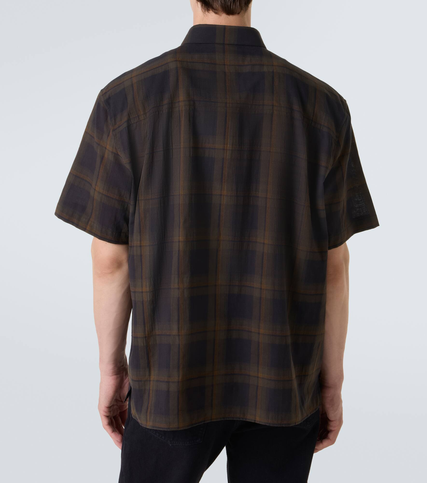 Tartan checked cotton voile shirt - 4